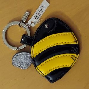 COACH NWT Bee Keychain